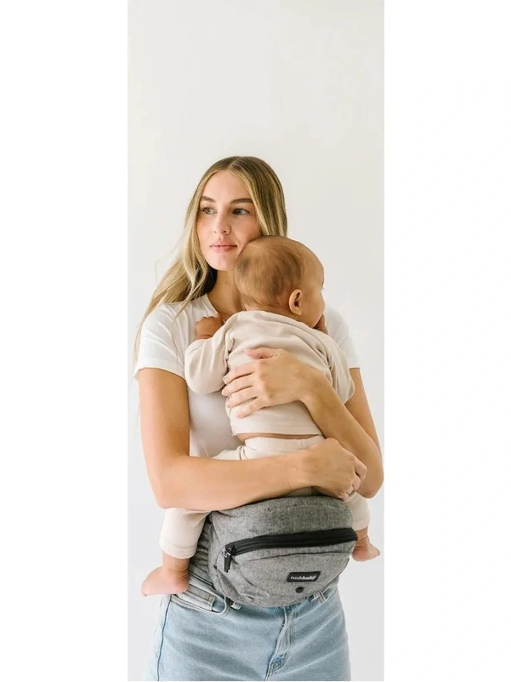 NWT TushBaby Hip Carrier - Metallic Silver - Limited Edition